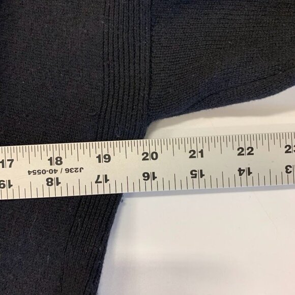 Halogen Women's Rib Knit Wool & Cashmere Long Open Front Cardigan Sweater SZ M - Picture 10 of 11